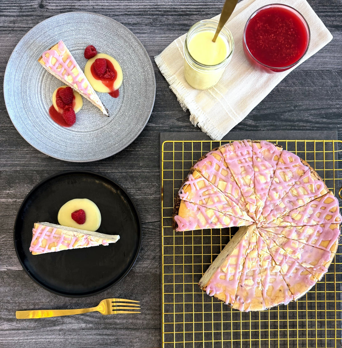 White Chocolate Raspberry Cheesecake (GF)